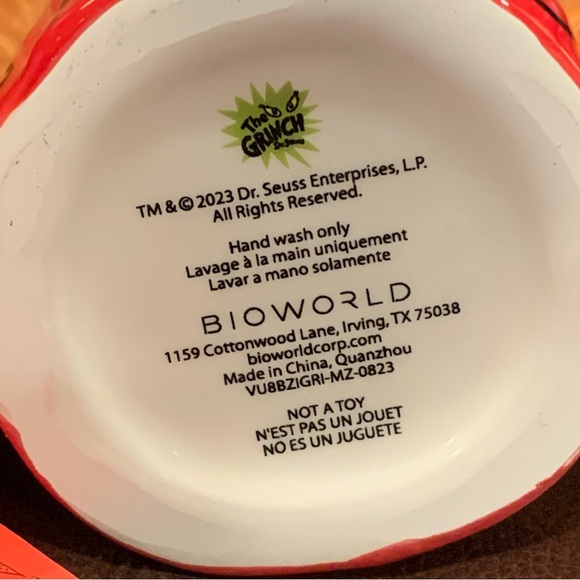 Max the Dog 16oz Sculpted Ceramic Mug How the Grinch Stole Christmas Collection - Picture 14 of 14